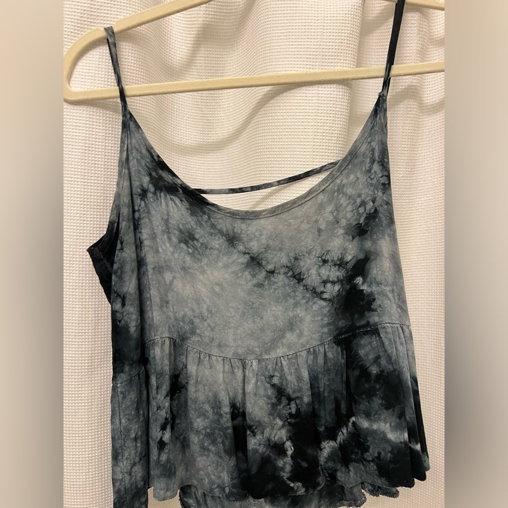 Black/Gray tie dye camisole
